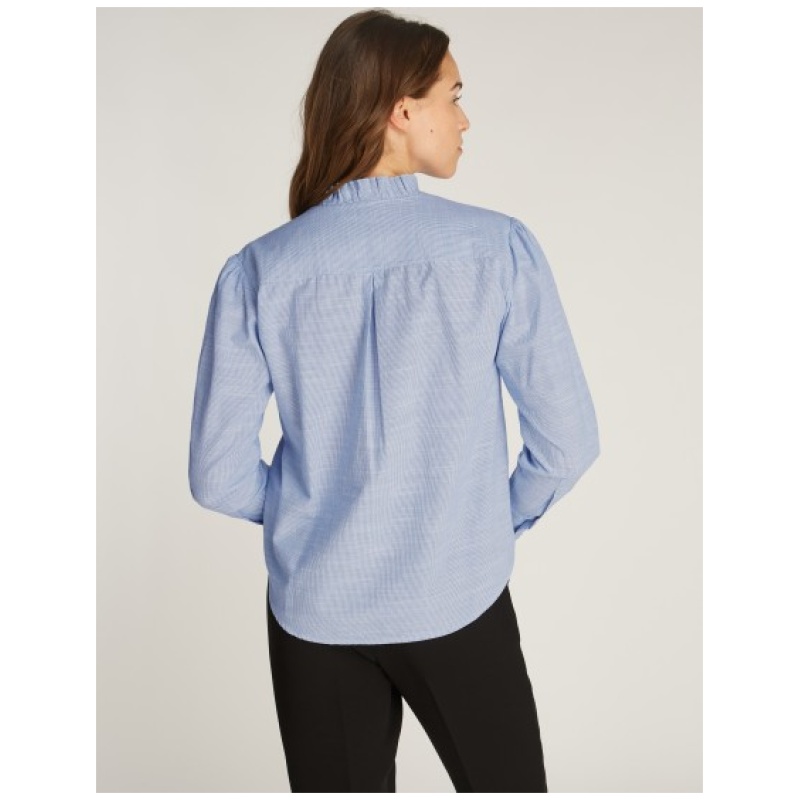 TOMMY HILFIGER Cotton Stp ruffle relaxed shirt